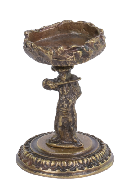 Metallkerzenhalter mit Geigenspieler