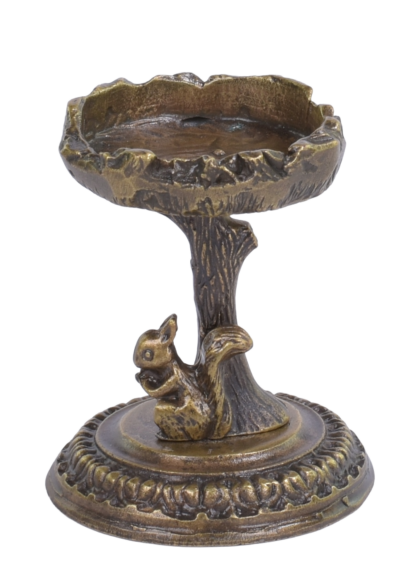 Metallkerzenhalter mit Eichhörnchen
