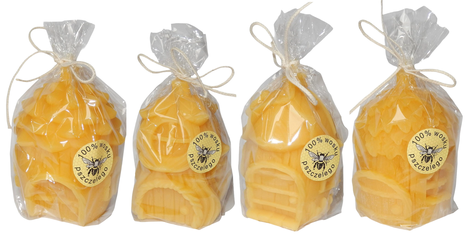 Kollektion „Waldidyll" – 4er-Set Bienenwachskerzen