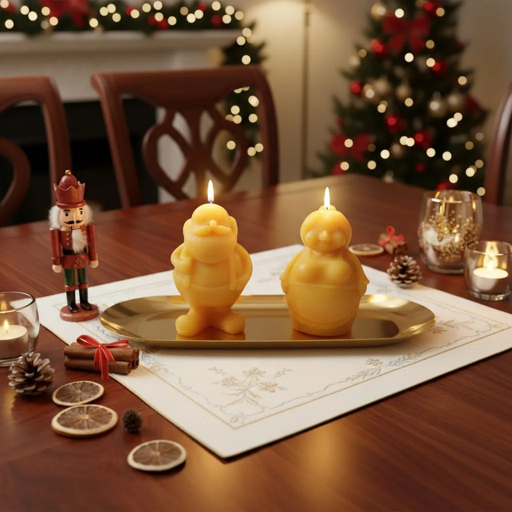 Bienenwachskerzen-Set „Liebe Großeltern" – Figuren Oma und Opa