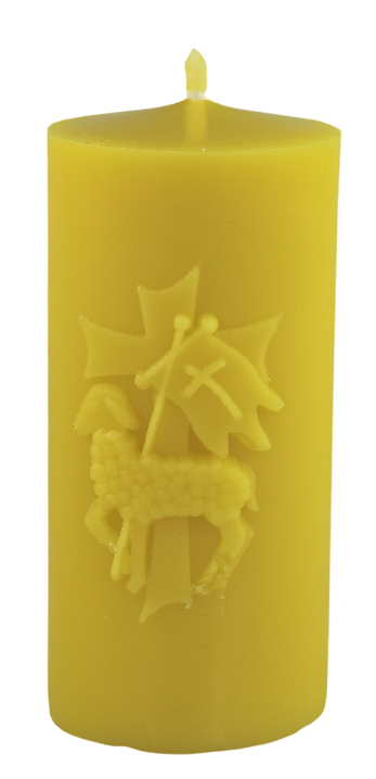 Osterlamm-Kerze aus Bienenwachs