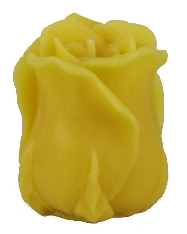 Rosenknospe – Kerze aus Bienenwachs
