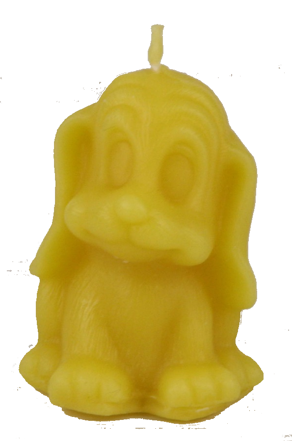 Hündchen – Kerze aus Bienenwachs