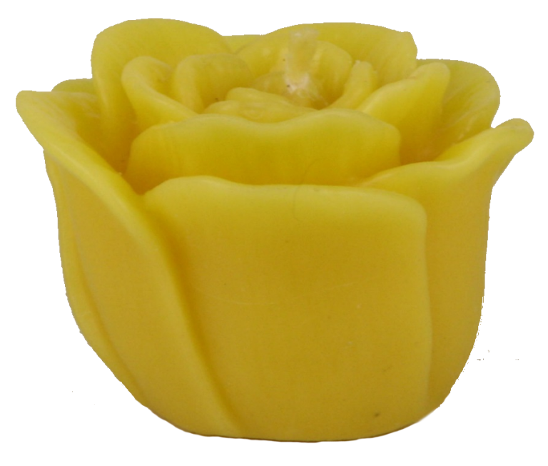 Mittelgroße Rose – Kerze aus Bienenwachs