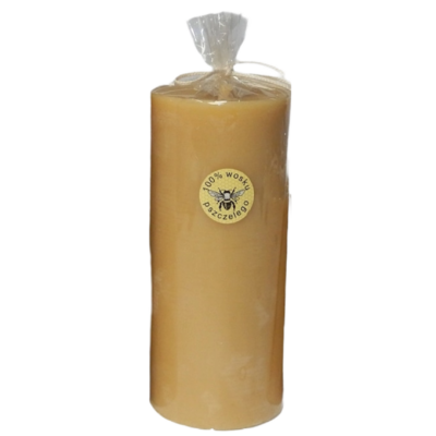 Retrokerze Nr. 7 aus Bienenwachs – 15 cm