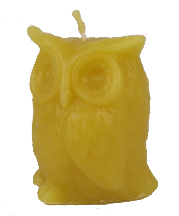 Eule – Kerze aus Bienenwachs