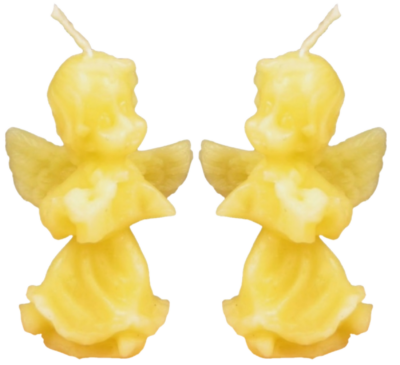 Kleiner Engel – Kerze aus Bienenwachs – 2 Stück