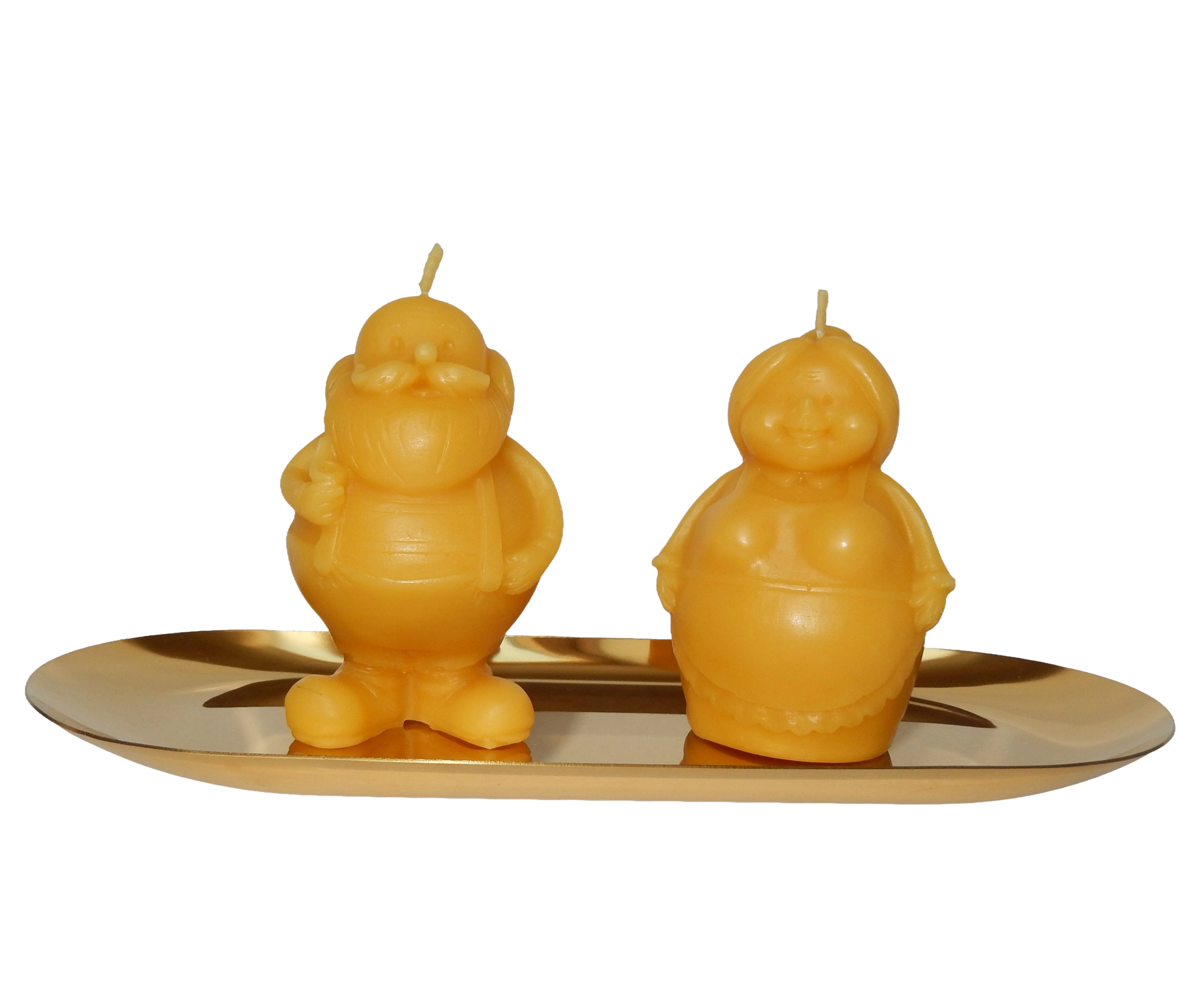 Bienenwachskerzen-Set „Liebe Großeltern" – Figuren Oma und Opa