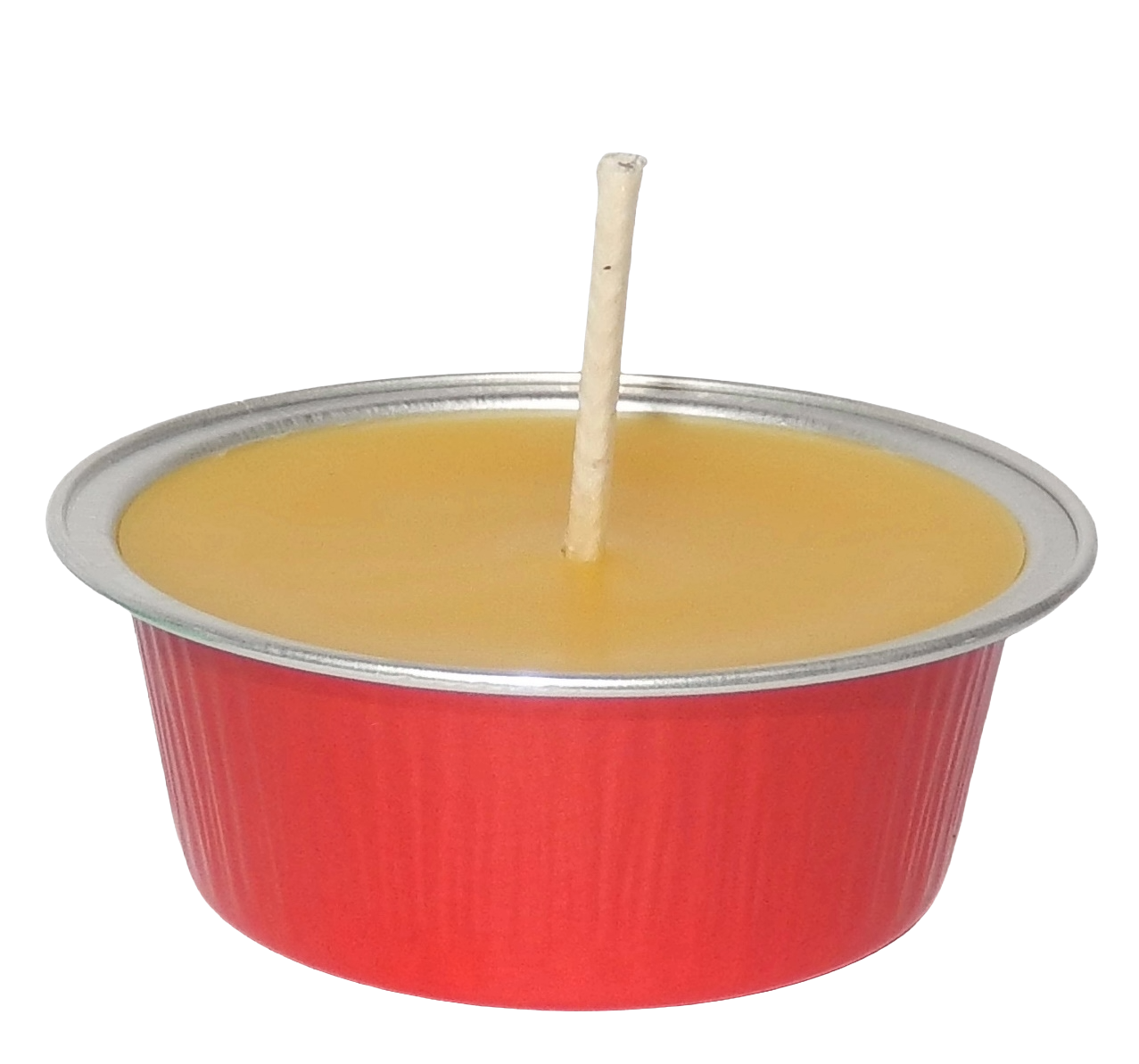 Bienenwachskerzen in ALU-Formen rot – 24 Stück