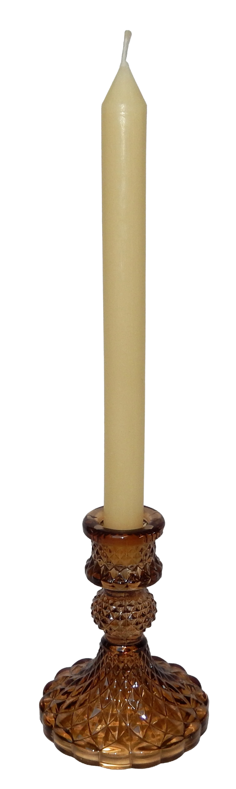 Tafelkerzen aus Bienenwachs, Ø 1,8 × 20 cm – 15 Stück mit 3 Haltern