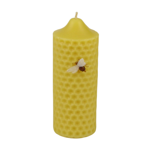 Bienenwabenkerze aus Bienenwachs